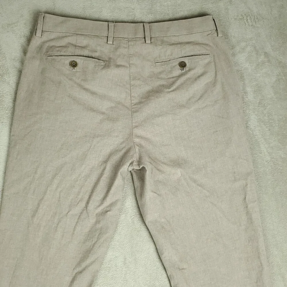 Banana Republic Kentfield Pants Mens 32x32 Beige Slim Fit 100% Cotton Chino